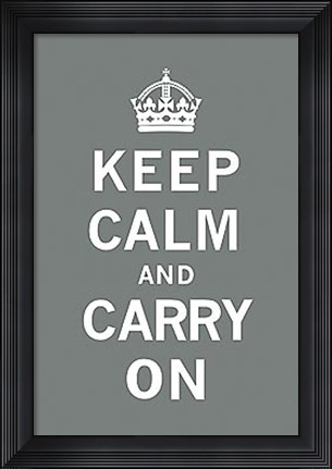 Framed Keep Calm And Carry On VIII Print