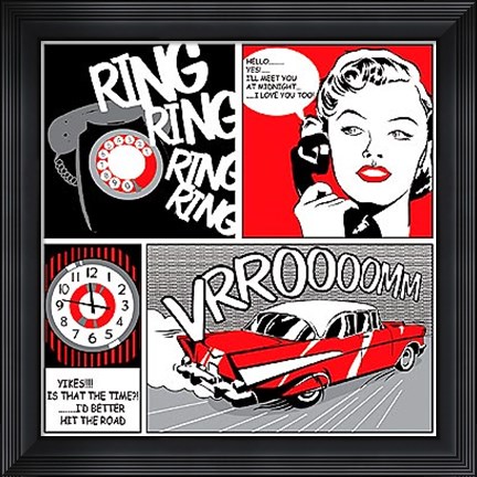Framed Comic Strip I Print