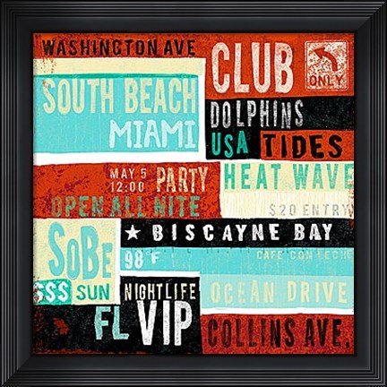 Framed Miami Print