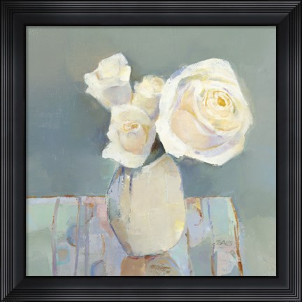 Framed Weekend Roses I Print