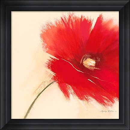 Framed Red Poppy Power I Print
