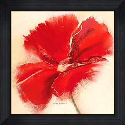 Framed Red Poppy Power IV Print