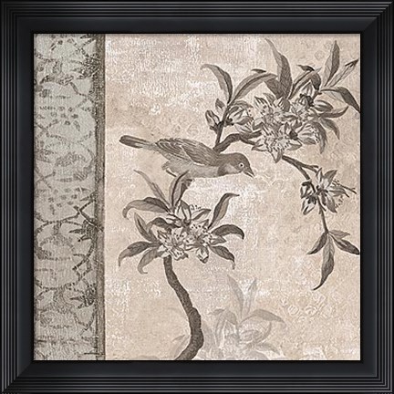 Framed Chinoiserie I Print