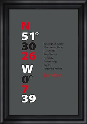 Framed Coordinate II Print