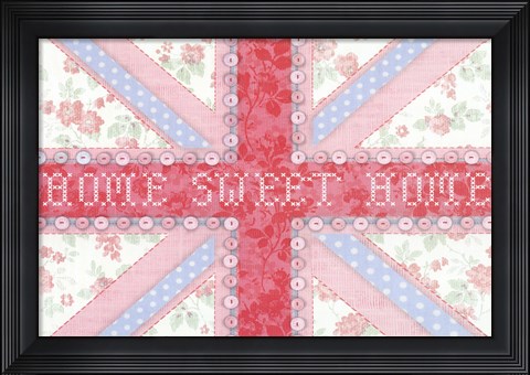 Framed Union Jack, Home Sweet Home Print