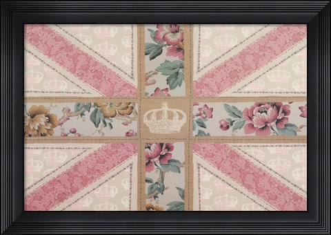 Framed Vintage Chic Flag Print