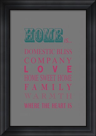 Framed What Home Is... Print