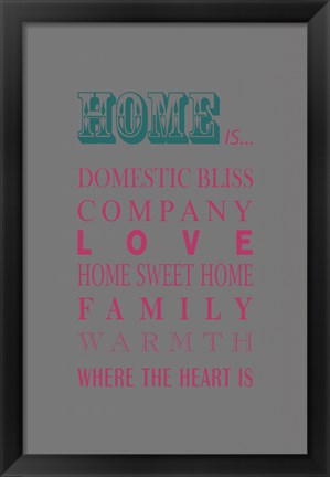 Framed What Home Is... Print