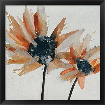 Framed Sepia Bloom I Print