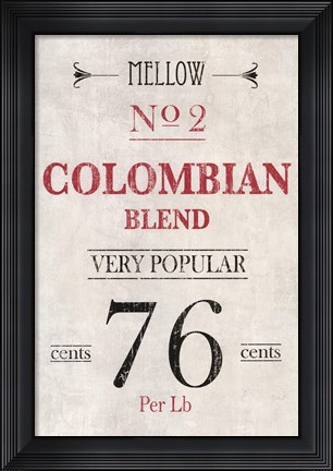 Framed Colombian Coffee Print