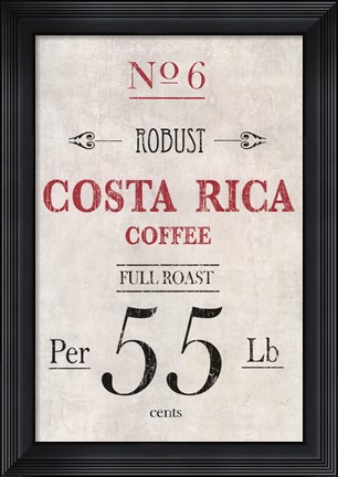 Framed Costa Rican Coffee Print