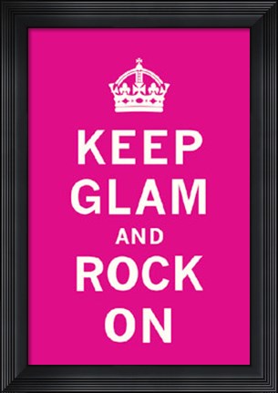 Framed Keep Glam and Rock On II Print