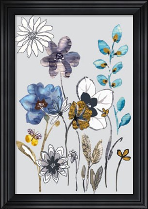 Framed Field Flowers I Print