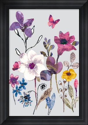 Framed Field Flowers II Print