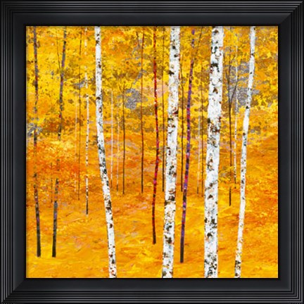 Framed Iridescent Trees IV Print