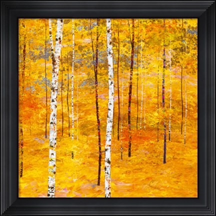 Framed Iridescent Trees V Print