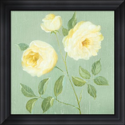 Framed Abundant Rose I Print