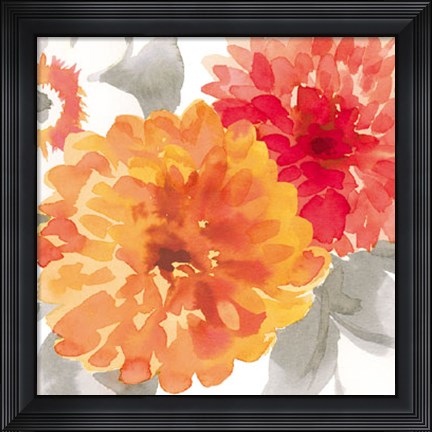 Framed Peach Flower II Print