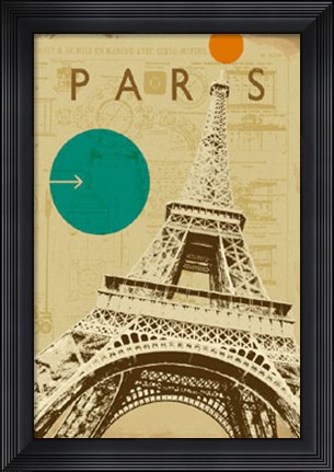 Framed City Plans II Print