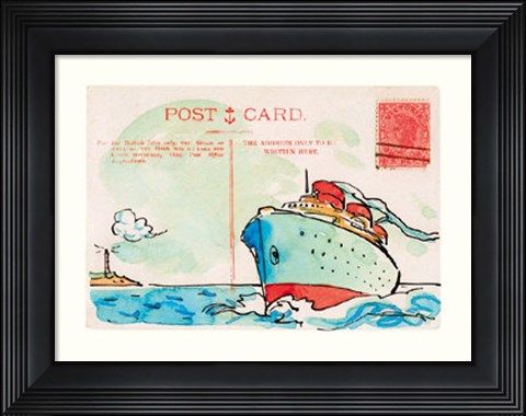 Framed Carte Postal V Print
