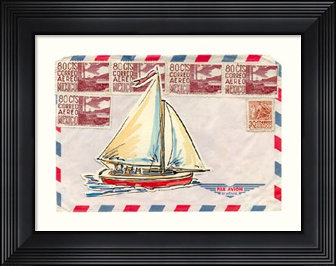 Framed Par Avion III Print