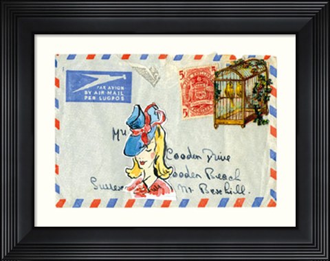 Framed Par Avion IV Print