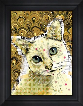 Framed Poppet Cat III Print