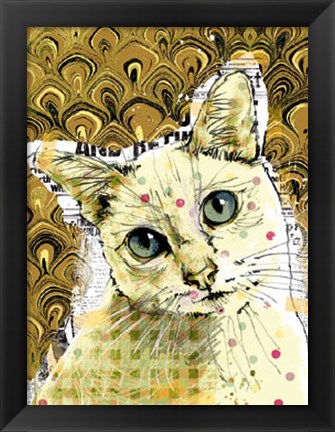 Framed Poppet Cat III Print