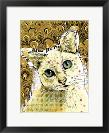 Framed Poppet Cat III Print