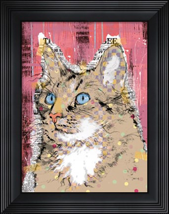 Framed Poppet Cat IV Print
