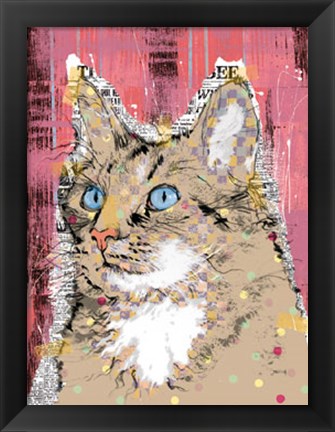 Framed Poppet Cat IV Print