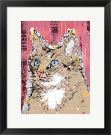 Framed Poppet Cat IV Print