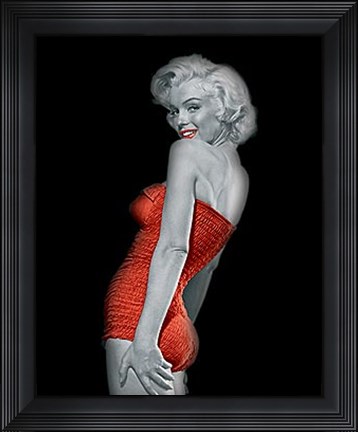 Framed Lady In Red I Print