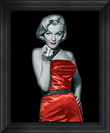 Framed Lady In Red II Print