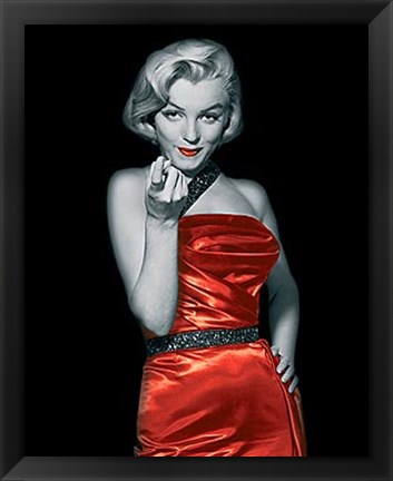 Framed Lady In Red II Print