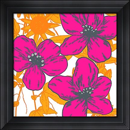 Framed Flower Garden II Print