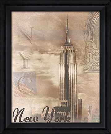 Framed New York Travelogue Print