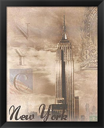 Framed New York Travelogue Print