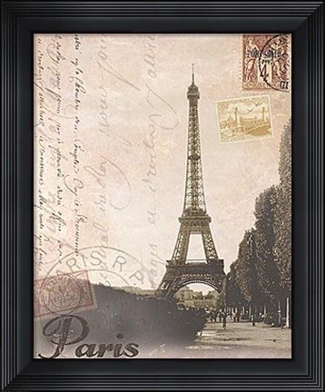 Framed Paris Travelogue Print