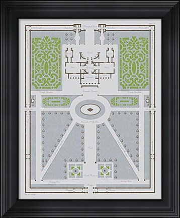 Framed Country Estates I Print