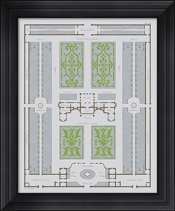 Framed Country Estates II Print