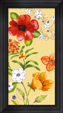 Framed Fusion Flowers I Print