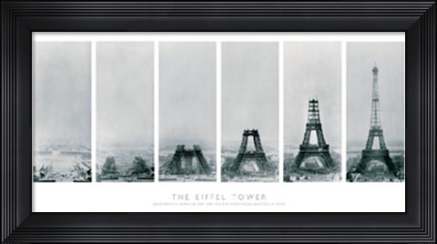 Framed Construction of the Eiffel Tower Print