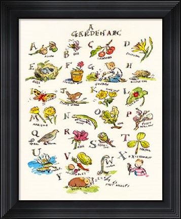 Framed Garden ABC Print