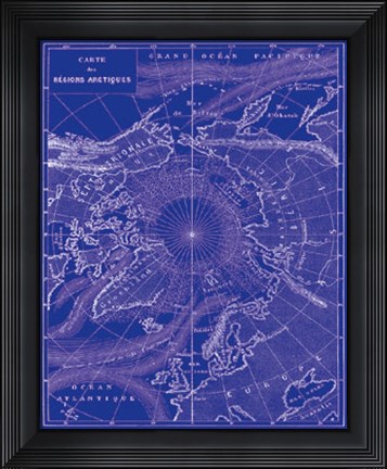 Framed Arctic Map Print