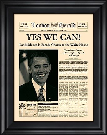 Framed Yes We Can! Print