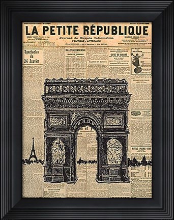 Framed Paris Journal II Print