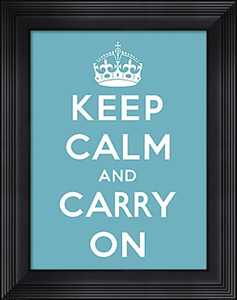 Framed Keep Calm And Carry On VI Print