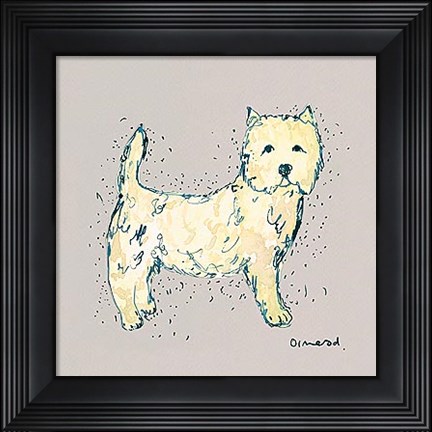 Framed Doggy Tales V Print