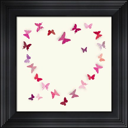 Framed Butterfly Heart II Print